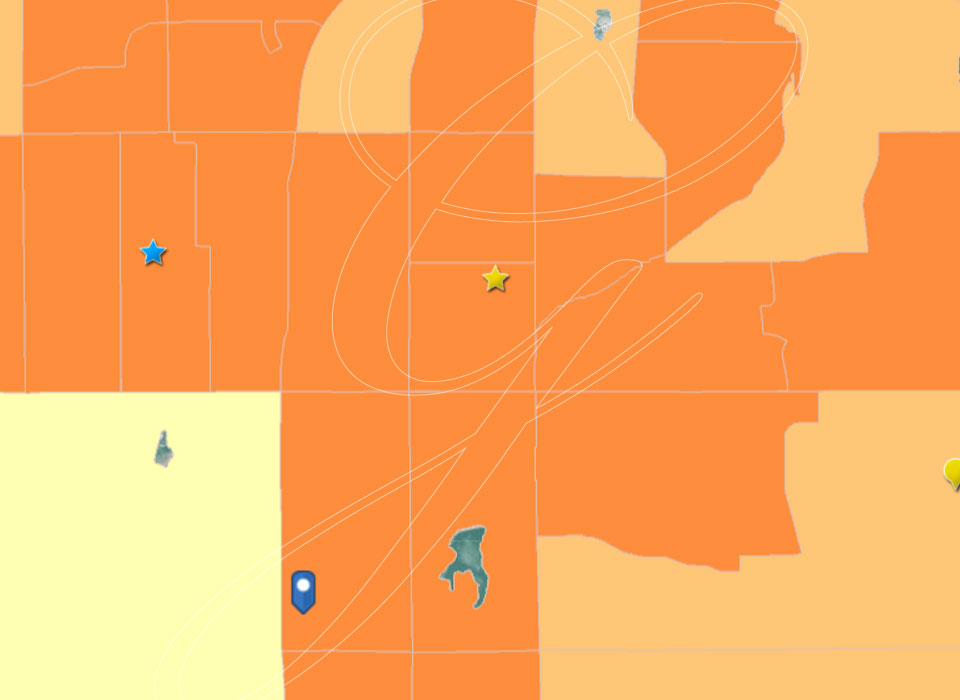 Map showing USA Population Density